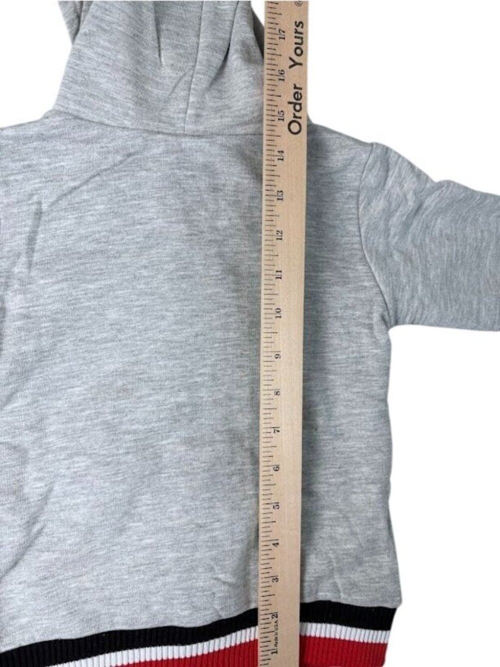 Hello Kitty Toddler Hoodie Zip-Up Sweatshirt 3T Gray Red Ears Cute Design - Picture 11 of 12